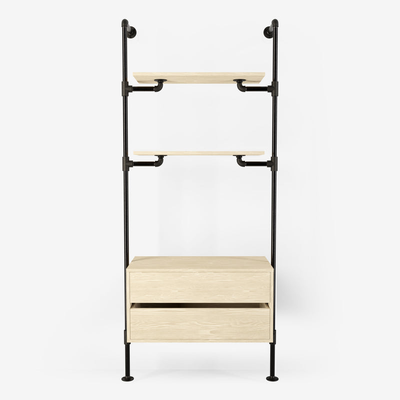 The Walk-In med kommode - (2 hylder + 1 kommode)
