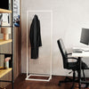 Fritstående tøjstativ hvidt minimalistisk design til ophængning af jakker moderne indretningsdesign